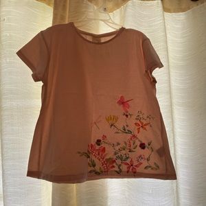 Zara girls pink shirt